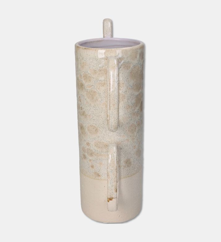 Kersten Beige Ceramic Vase With Handles, Packshot View