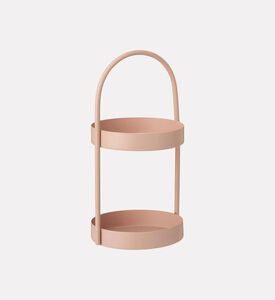 Home Deco and More Iron Double Tier Bathroom Rack, Pink, Packshot View