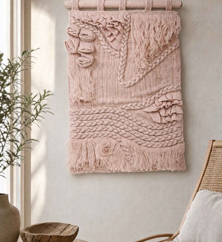 Home Deco and More Costesti Blush Wall Art Frame, Model View