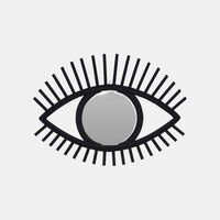 Bamboo Eye-shape Wall Mirror