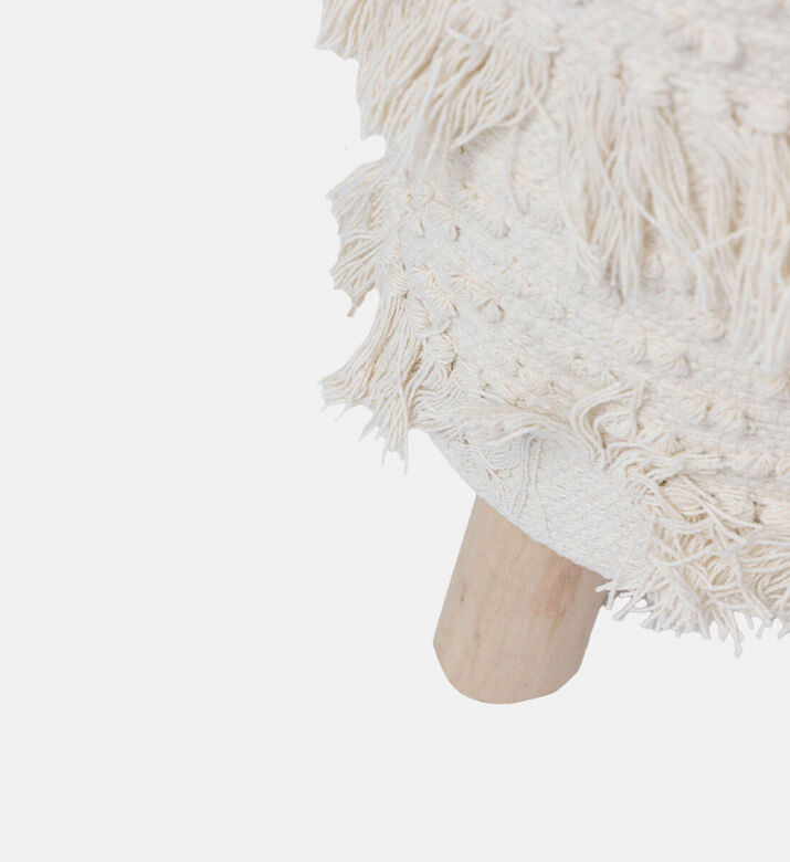 Home Deco and More Shirly Cotton Round Stool, Packshot View Home Deco and More Shirly Cotton Round Stool, Packshot View