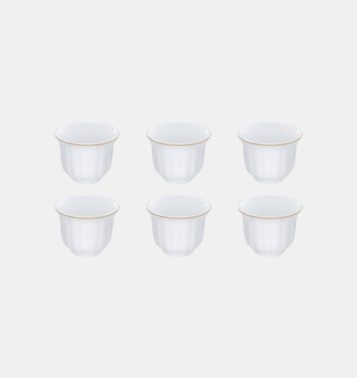 Tunis Porcelain Coffee Cups 6-piece Set