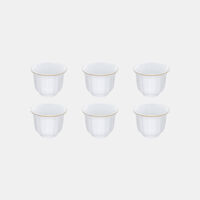 Tunis Porcelain Coffee Cups 6-piece Set