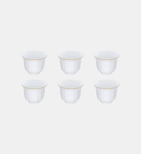 Tunis Porcelain Coffee Cups 6-piece Set