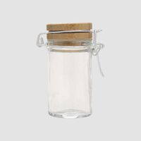 Glass Wooden Lid Container
