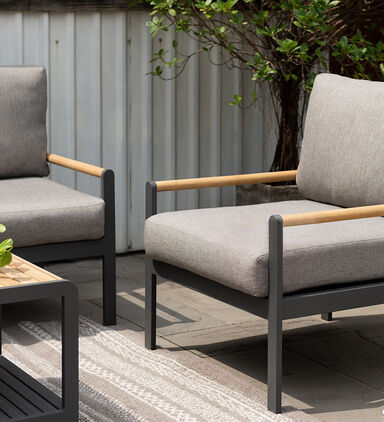 Amber Teak Wood Salon Set