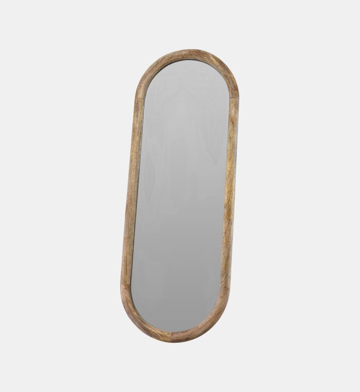Home Deco and More Mirror Oval Wood, Packshot View