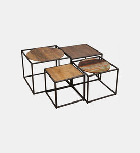 Quadro Round Top Wooden Coffee Table