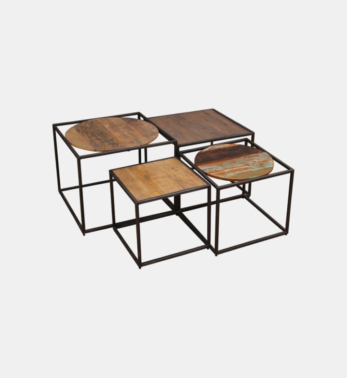 Quadro Round Top Wooden Coffee Table