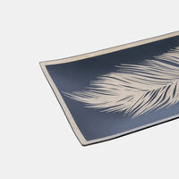 Glass Feather Rectangular Plate