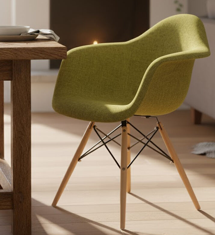 Home Deco and More Wooden-legged Armchair, Packshot View
