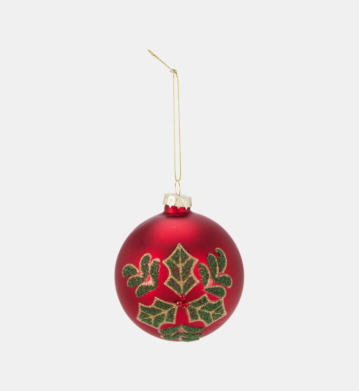 Home Deco and More Xmas Ball Glass Red, Packshot View