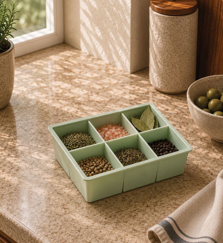 Excellent Houseware Tpe 6-cubes Ice Maker, Green, Packshot View