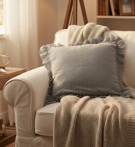 Home Deco and More Enzyme Crocheted Cushion Case, Packshot View