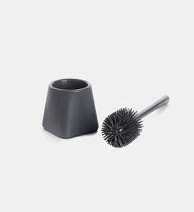 Bathroom Solutions Plastic Lid Silicone Toilet Brush, Grey, Packshot View
