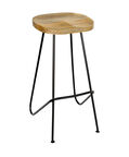 Peter Wooden Top Iron Stool