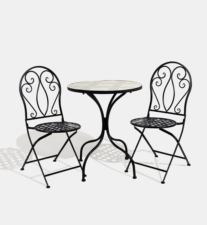 Cement Ceramic Round Top 3-piece Bistro Set