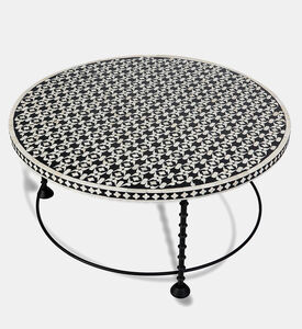 Home Deco and More Chess Round Iron Coffee Table, Packshot View