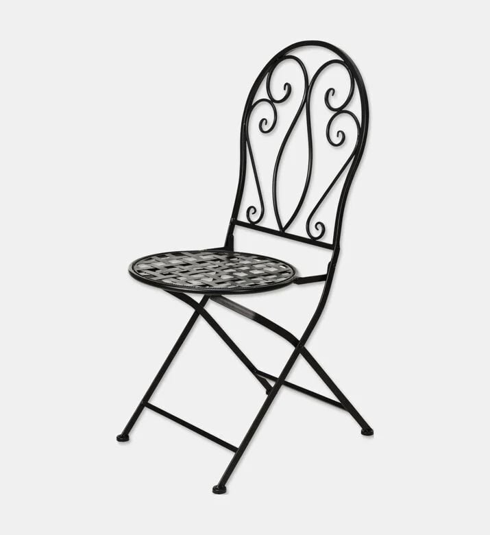 Home Deco and More Scroll Back Folding Bistro Chair, Packshot View