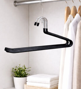 Home Deco and More Metal 3-piece Trousers Hangers Set, Packshot View