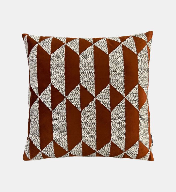 Home Deco and More Plush Embroidered Velvet Cushion, Packshot View