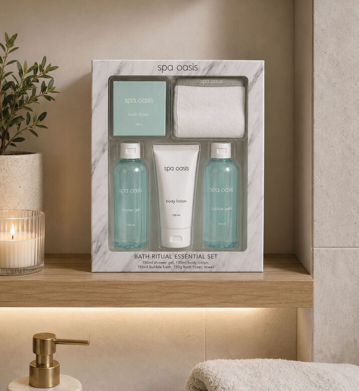 Home Deco and More Spa Oasis 5-piece Bath Essentials Set, Packshot View