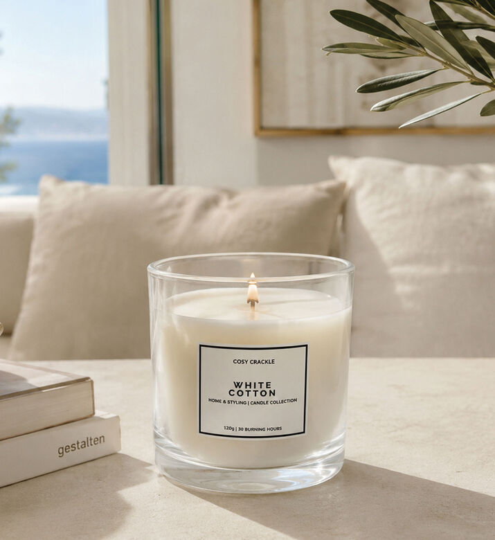 Home Deco and More Wooden Wick Scented Candle, Packshot View