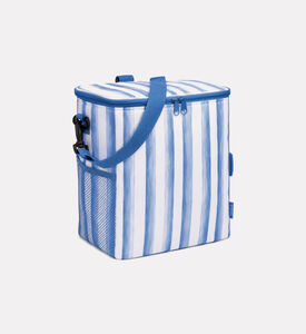 Home Deco and More Striped Cooler Lunch Bag, Blue, Packshot View