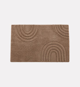 Home Deco and More Arched Pattern Bathroom Mat, Dark-brown, Packshot View
