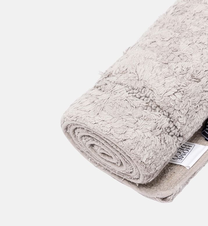 Home Deco and More Aristo Cotton Bath Mat, Light-grey, 60x90-cm, Packshot View