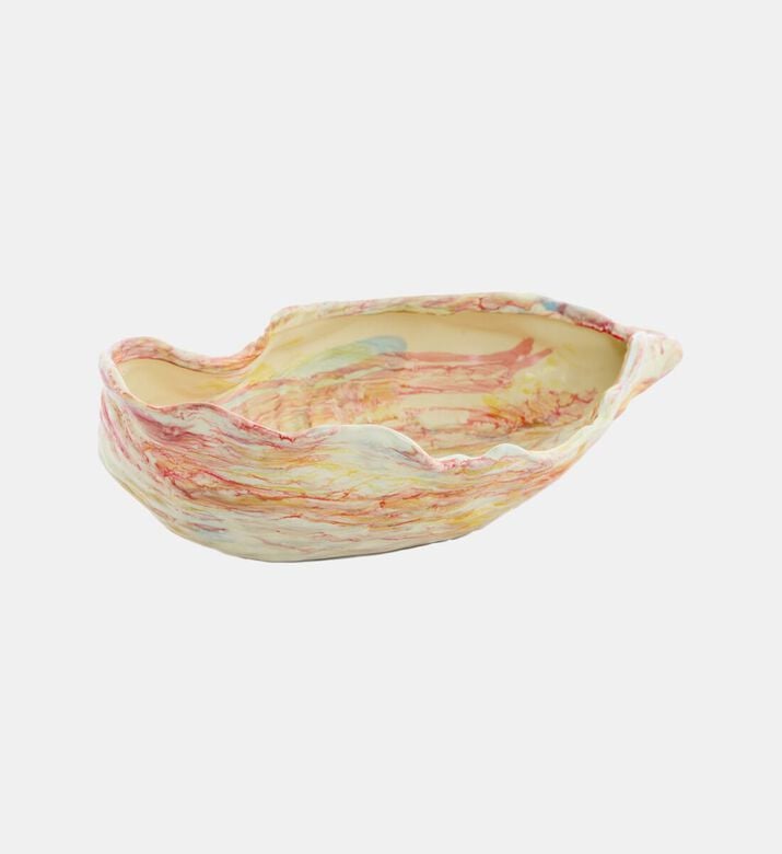 Light and Living Kalako Glossy-finish Textured Dish, Multicolor, 41x20.5x10-cm, Packshot View