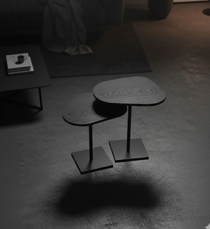 Home Deco and More Yang Metal Side Table 2-piece Set, Packshot View Home Deco and More Yang Metal Side Table 2-piece Set, Packshot View