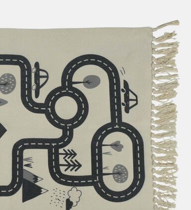 Driveway-print Fringes Rug