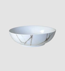 Porcelain Marble Salad Bowl - 24 Cm