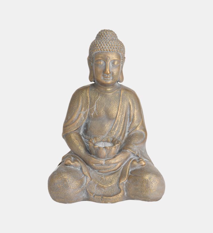 Mango Wood Solar Buddha