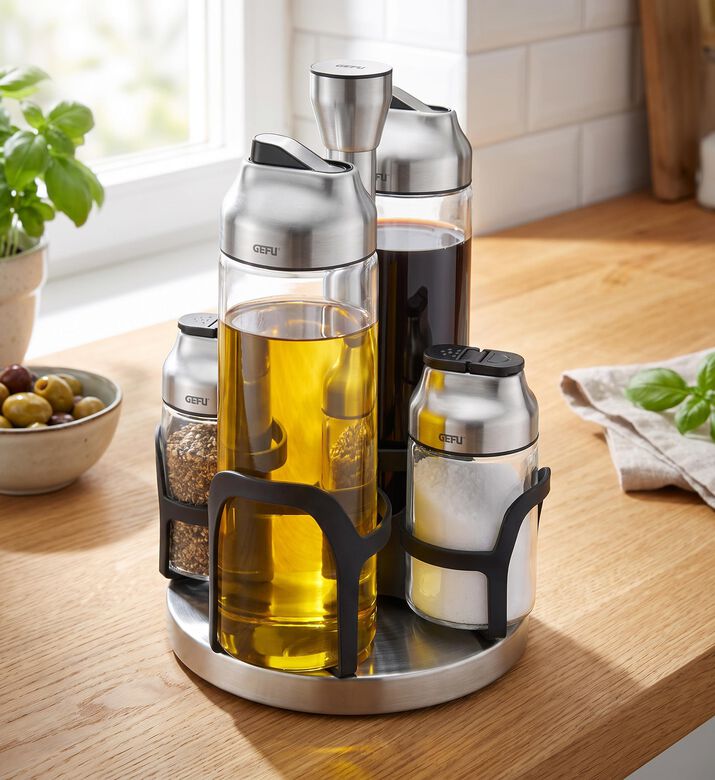 Gefu Kippo 5-piece Cruet Stand, Packshot View