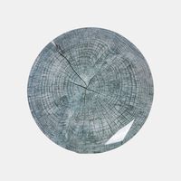 Glass Tree Trunk Printed Plate 24cm