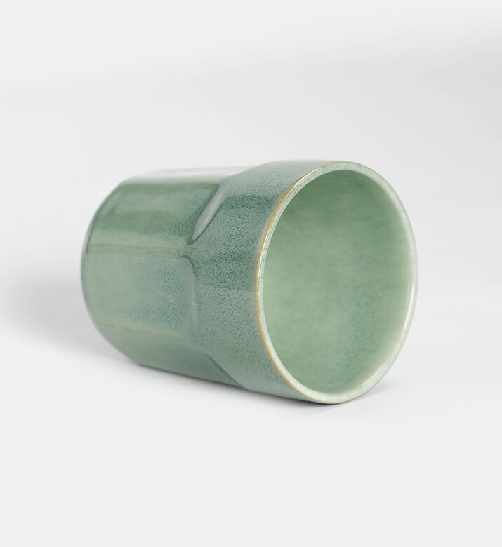 Earthy-toned Long Structured Mug