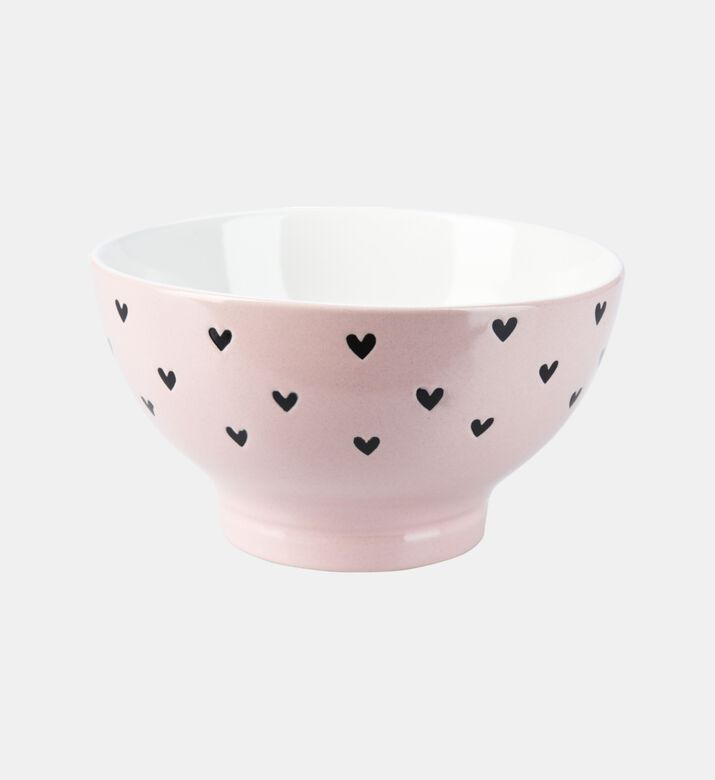 Stoneware Hearts Design Bowl