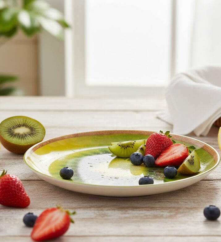Jolipa Kiwi Plastic Round Bowl, Packshot View