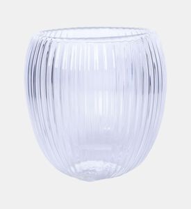 Home Deco and More Double Wall Stripe Clear Glass Mug 4-piece Set - 120ml, Packshot View