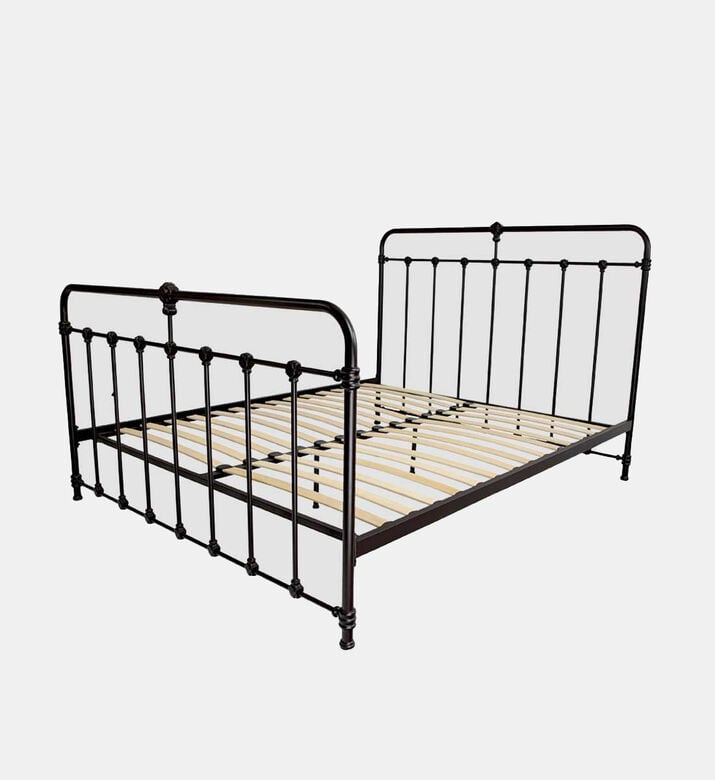 Home Deco and More Stella Iron Frame Bed, Black, 120x200-cm, Packshot View Home Deco and More Stella Iron Frame Bed, Black, 120x200-cm, Packshot View