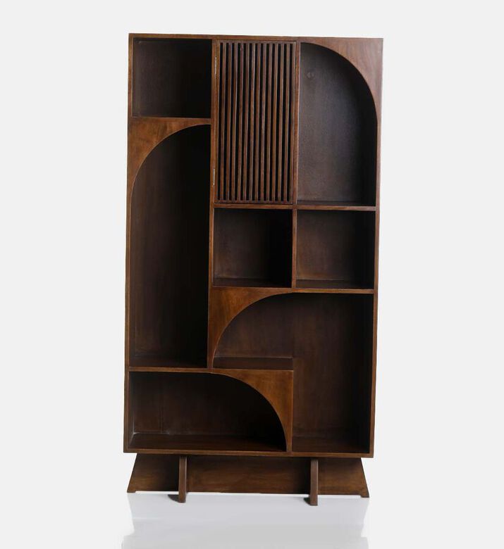 Pillar Mango Wood Books Rack