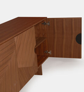 Home Deco and More Marley Walnut Sideboard, Natural, 200x50x82-cm, Packshot View