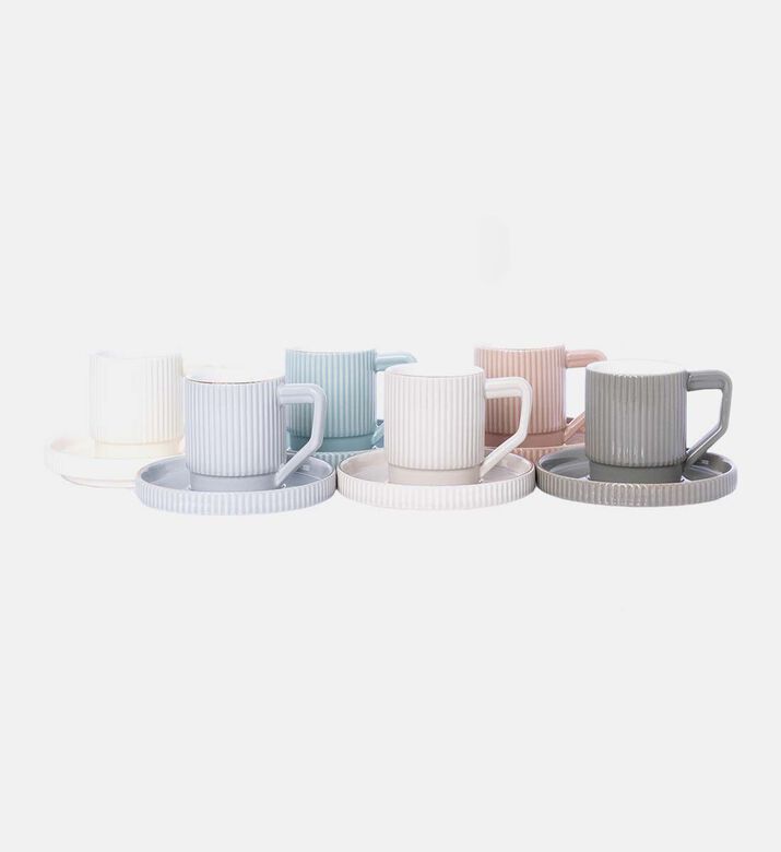 Home Deco and More Japanese 6-piece Coffee Cup Saucer Set, Packshot View