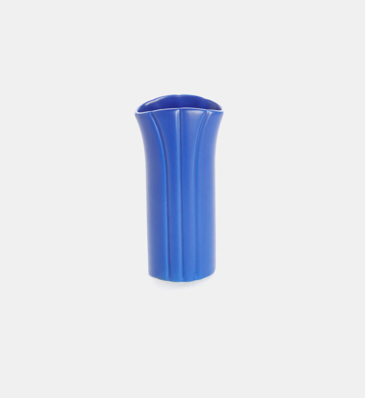 HK Living Stoneware Matt Flower Vase, Blue, S, Packshot View