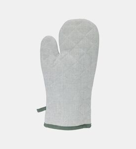 Home Deco and More Quilted Contrasted Trim Kitchen Glove, Green, Packshot View