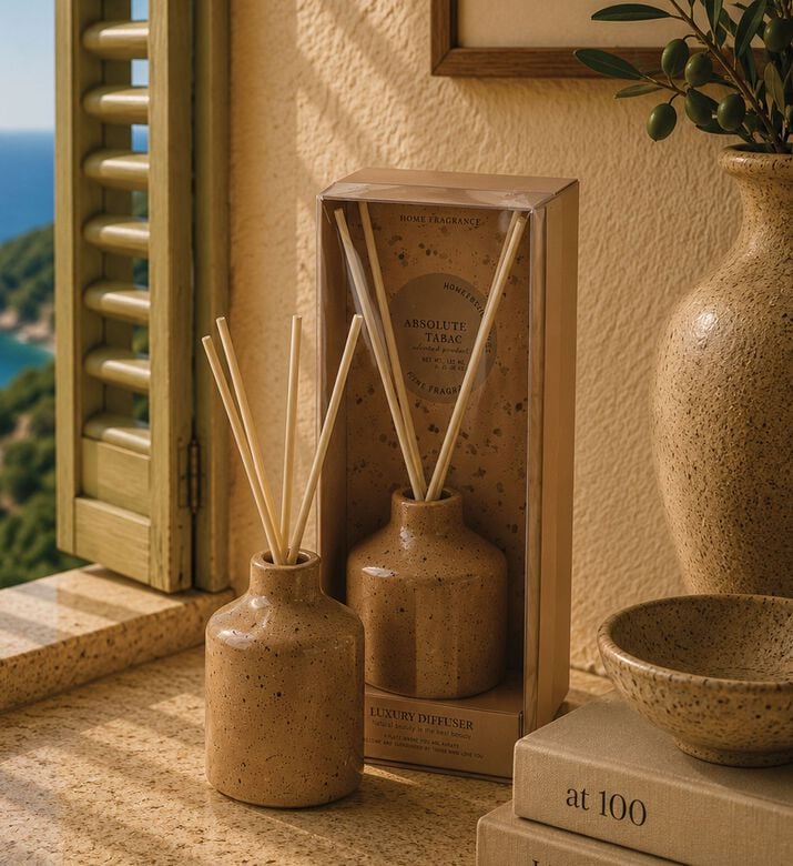 Home Deco and More Tabac Ceramic Home Diffuser, Packshot View