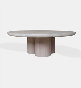 Home Deco and More Spherical Acacia Wood Coffee Table, Packshot View