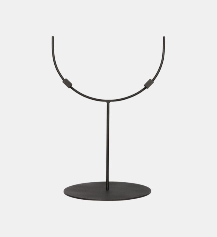 Vetrofuso Di Daniela Poletti Round Plate Stand, Black, 14x20-cm, Packshot View